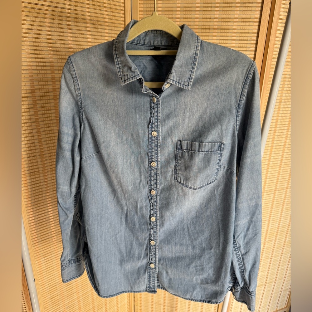 J.Crew Light Blue Denim Chambray Shirt